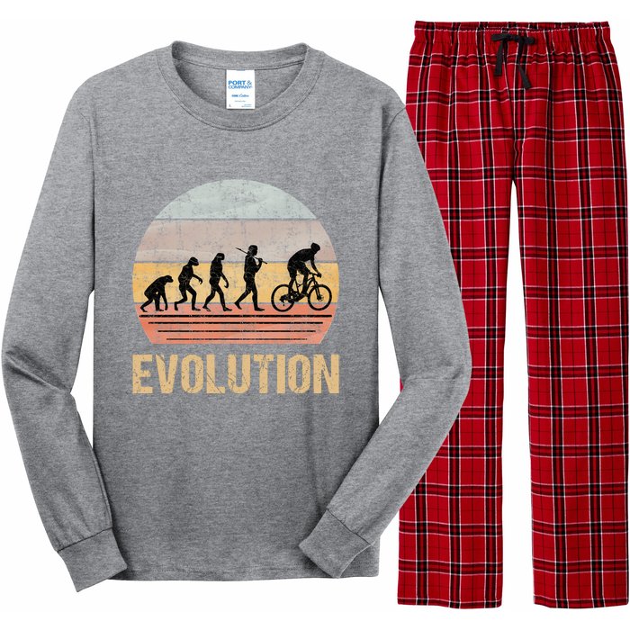 Cycling Evolution Vintage Retro Long Sleeve Pajama Set