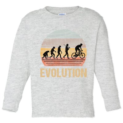 Cycling Evolution Vintage Retro Toddler Long Sleeve Shirt