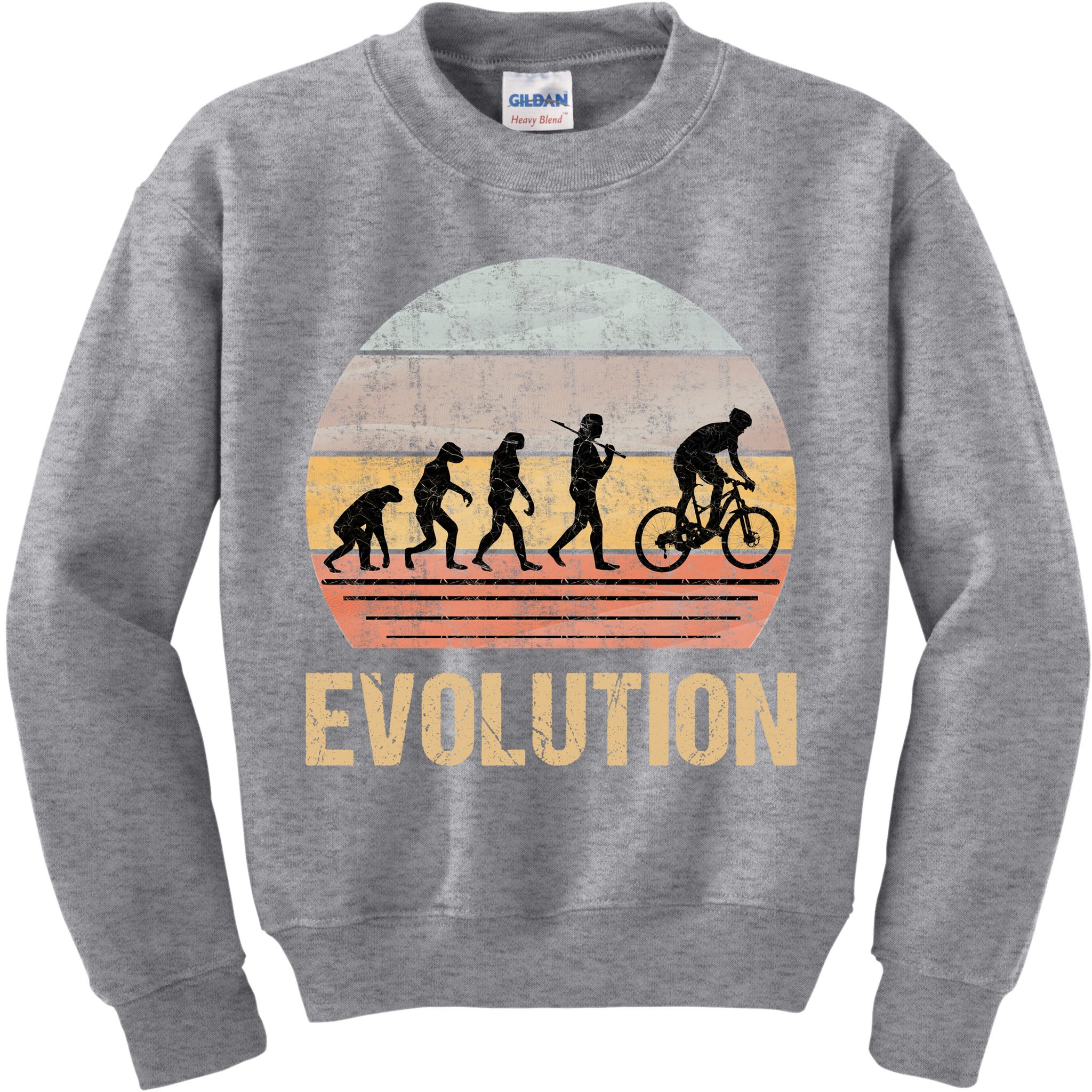 Cycling Evolution Vintage Retro Kids Sweatshirt