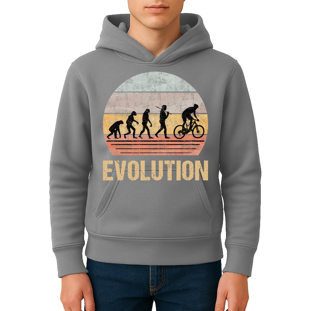 Cycling Evolution Vintage Retro Kids Hoodie