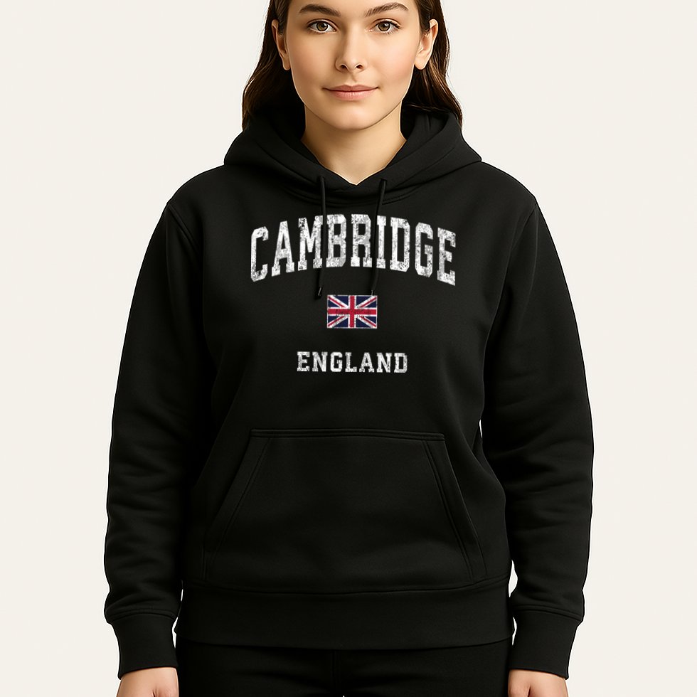 Cambridge England Vintage Athletic Sports Hoodie