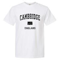 Cambridge England Vintage Athletic Sports Design Hoodie Garment-Dyed Heavyweight T-Shirt