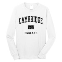 Cambridge England Vintage Athletic Sports Design Hoodie Long Sleeve Shirt