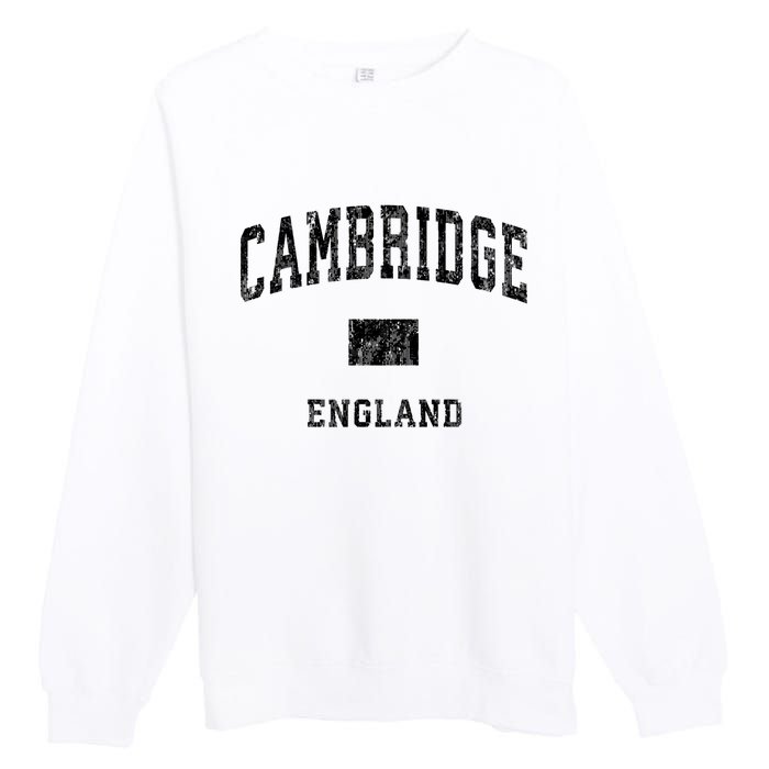 Cambridge England Vintage Athletic Sports Design Hoodie Premium Crewneck Sweatshirt