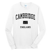 Cambridge England Vintage Athletic Sports Design Hoodie Tall Long Sleeve T-Shirt