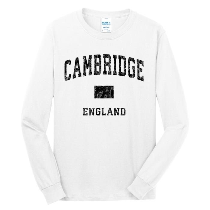 Cambridge England Vintage Athletic Sports Design Hoodie Tall Long Sleeve T-Shirt