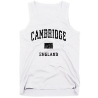 Cambridge England Vintage Athletic Sports Design Hoodie Tank Top