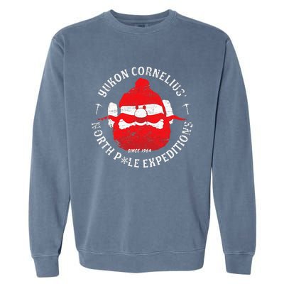 Christmas Explorer Vintage Throwback Cartoon Garment-Dyed Sweatshirt