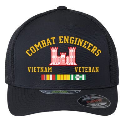 Combat Engineers Vietnam Veteran Veterans Day Xmas Funny Gift Flexfit Unipanel Trucker Cap