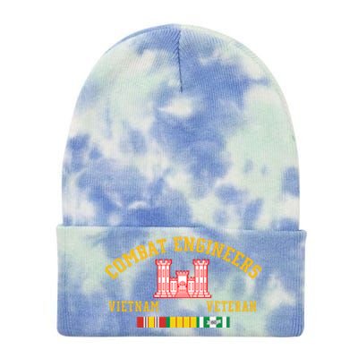 Combat Engineers Vietnam Veteran Veterans Day Xmas Funny Gift Tie Dye 12in Knit Beanie