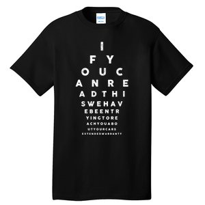 Cars Extended Warranty Eye Exam Funny Graphic Tall T-Shirt