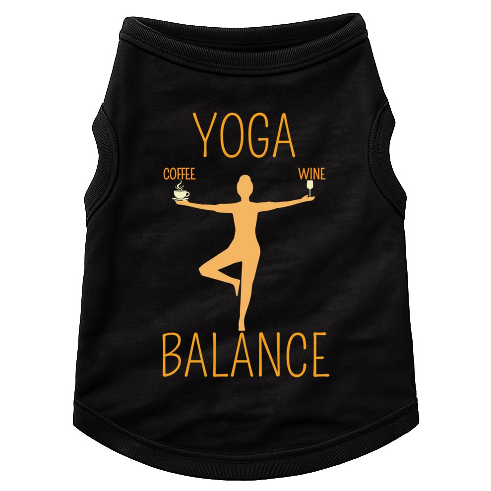 Coffee Er Wine Lover Funny Ing Yoga Balance Gift Doggie Tank