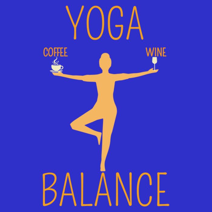 Coffee Er Wine Lover Funny Ing Yoga Balance Gift Tall T-Shirt