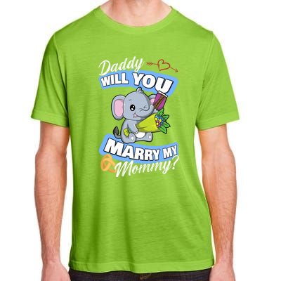 Cute Elephant Wedding Offer Daddy Will You Marry My Mommy Meaningful Gift Adult ChromaSoft Performance T-Shirt