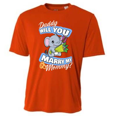 Cute Elephant Wedding Offer Daddy Will You Marry My Mommy Meaningful Gift Cooling Performance Crew T-Shirt