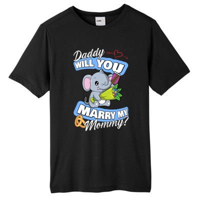 Cute Elephant Wedding Offer Daddy Will You Marry My Mommy Meaningful Gift Tall Fusion ChromaSoft Performance T-Shirt