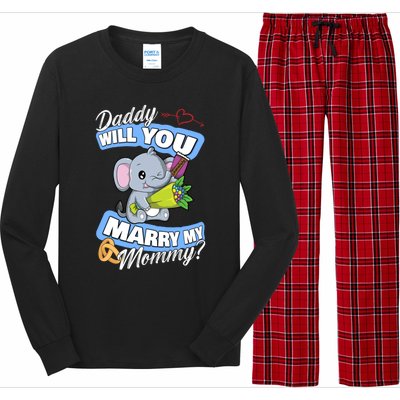 Cute Elephant Wedding Offer Daddy Will You Marry My Mommy Meaningful Gift Long Sleeve Pajama Set