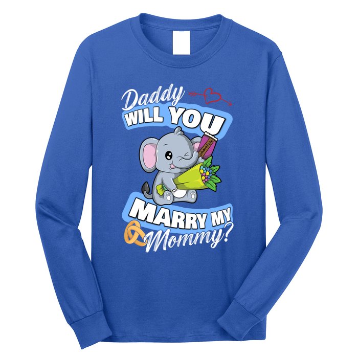 Cute Elephant Wedding Offer Daddy Will You Marry My Mommy Meaningful Gift Long Sleeve Shirt