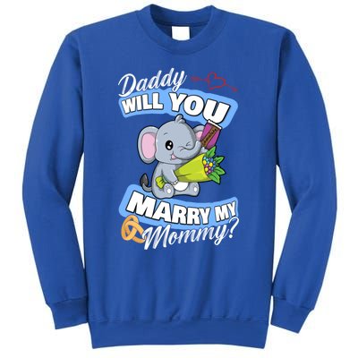 Cute Elephant Wedding Offer Daddy Will You Marry My Mommy Meaningful Gift Sweatshirt