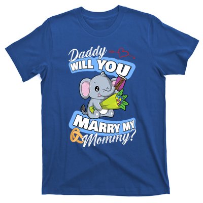 Cute Elephant Wedding Offer Daddy Will You Marry My Mommy Meaningful Gift T-Shirt