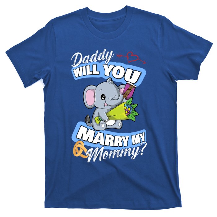 Cute Elephant Wedding Offer Daddy Will You Marry My Mommy Meaningful Gift T-Shirt