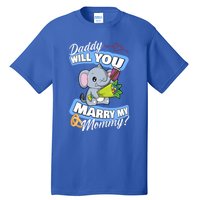 Cute Elephant Wedding Offer Daddy Will You Marry My Mommy Meaningful Gift Tall T-Shirt