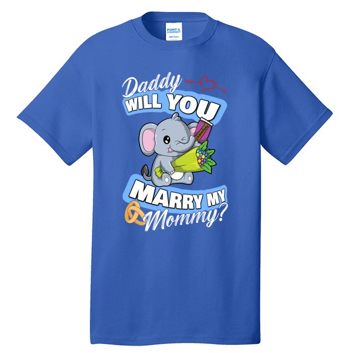 Cute Elephant Wedding Offer Daddy Will You Marry My Mommy Meaningful Gift Tall T-Shirt