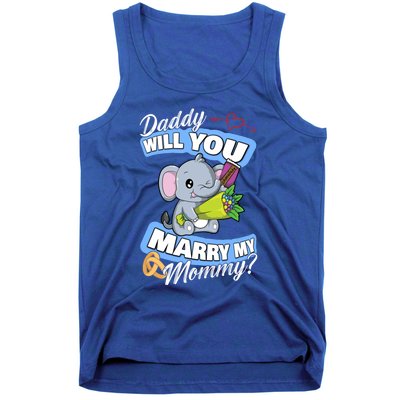 Cute Elephant Wedding Offer Daddy Will You Marry My Mommy Meaningful Gift Tank Top