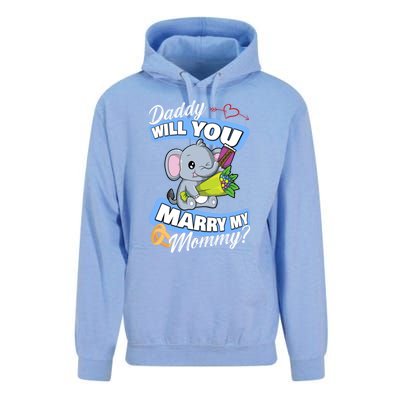 Cute Elephant Wedding Offer Daddy Will You Marry My Mommy Meaningful Gift Unisex Surf Hoodie