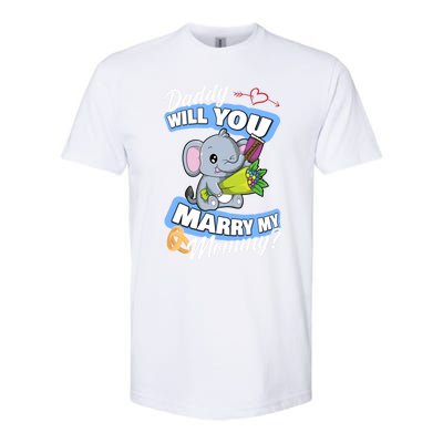 Cute Elephant Wedding Offer Daddy Will You Marry My Mommy Meaningful Gift Softstyle CVC T-Shirt