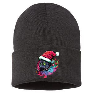 Cat Edm Winter Festival Cute Christmas Party Sustainable Knit Beanie