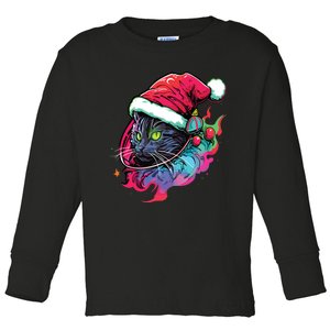 Cat Edm Winter Festival Cute Christmas Party Toddler Long Sleeve Shirt