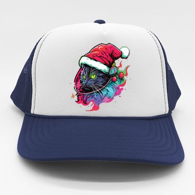 Cat Edm Winter Festival Cute Christmas Party Trucker Hat