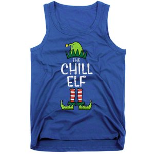 Chill Elf Xmas Matching Christmas For Family Funny Funny Tank Top