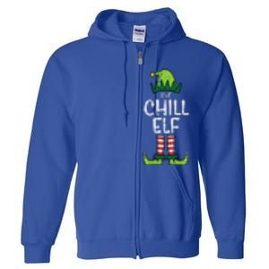 Chill Elf Xmas Matching Christmas For Family Funny Funny Full Zip Hoodie