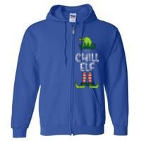 Chill Elf Xmas Matching Christmas For Family Funny Funny Full Zip Hoodie