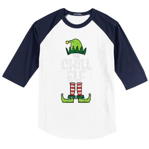 Chill Elf Xmas Matching Christmas For Family Funny Funny Baseball Sleeve Shirt