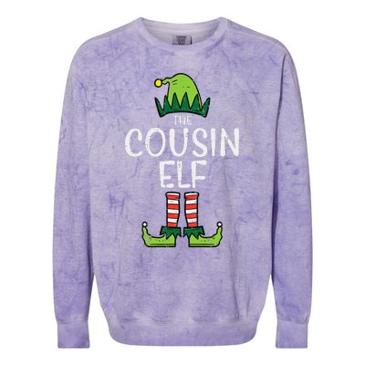 Cousin Elf Xmas Matching Christmas For Family Colorblast Crewneck Sweatshirt