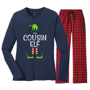 Cousin Elf Xmas Matching Christmas For Family Women's Long Sleeve Flannel Pajama Set 