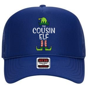 Cousin Elf Xmas Matching Christmas For Family High Crown Mesh Back Trucker Hat