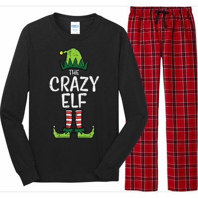 Crazy Elf Xmas Matching Christmas For Family Funny Long Sleeve Pajama Set