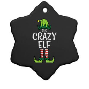 Crazy Elf Xmas Matching Christmas For Family Funny Ceramic Star Ornament