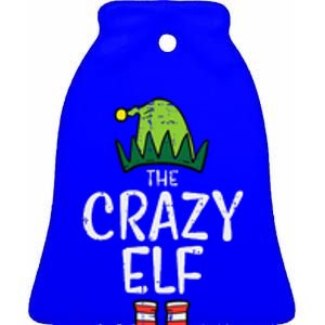 Crazy Elf Xmas Matching Christmas For Family Funny Ceramic Bell Ornament