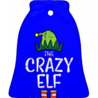 Crazy Elf Xmas Matching Christmas For Family Funny Ceramic Bell Ornament