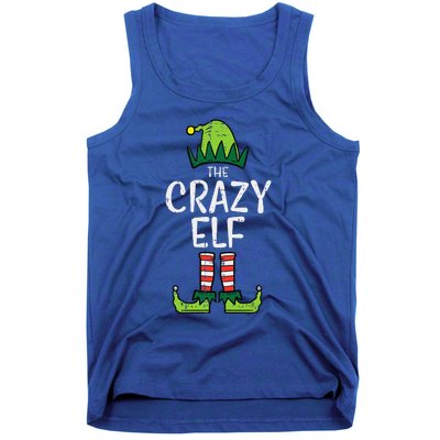 Crazy Elf Xmas Matching Christmas For Family Funny Tank Top