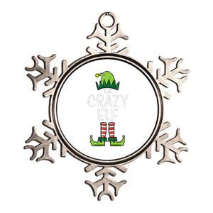 Crazy Elf Xmas Matching Christmas For Family Funny Metallic Star Ornament