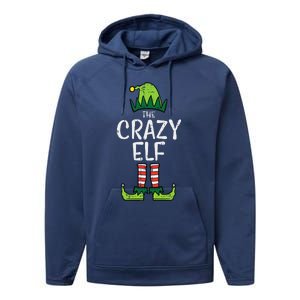 Crazy Elf Xmas Matching Christmas For Family Funny Performance Fleece Hoodie