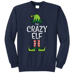 Crazy Elf Xmas Matching Christmas For Family Funny Tall Sweatshirt