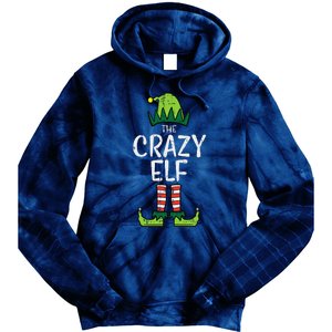 Crazy Elf Xmas Matching Christmas For Family Funny Tie Dye Hoodie