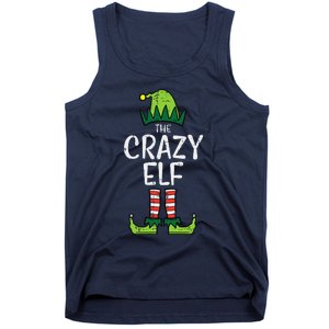 Crazy Elf Xmas Matching Christmas For Family Funny Tank Top